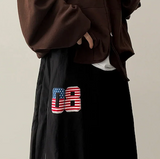 Oz American flag No. 80 ping-pong string line wide pants