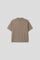 Tier Punched Collar Short-Sleeve Knit – M, L (3 Colors)