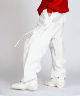 Bohemian vintage washed fringe pants _ White 