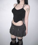 judy lace halter top (3colors)