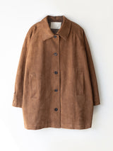 Suede half coat (Brown)
