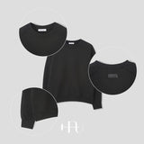 [HFORUS MADE]レイヤーショルダースウェットシャツ イン ブラック
