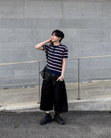 Diron Striped Henley Knit