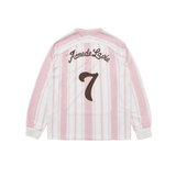 25SS ストライプフットボールジャージー ピンク