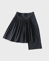 アンバランスミディスカート (BLACK)