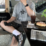 Look エンティススターモチーフピグメントオーバーサイズショートスリーブTシャツ