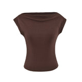 Anessa Boat Neck Slim Tee