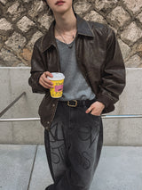 Honey Crack Leather Jacket