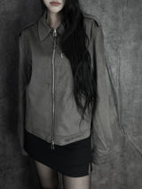 ash suede shoulder jacket (2color)