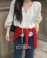 [MADE] Benin Pintuck Blouse