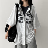 Ganm Boxy fit 半袖ボタンカーディガン