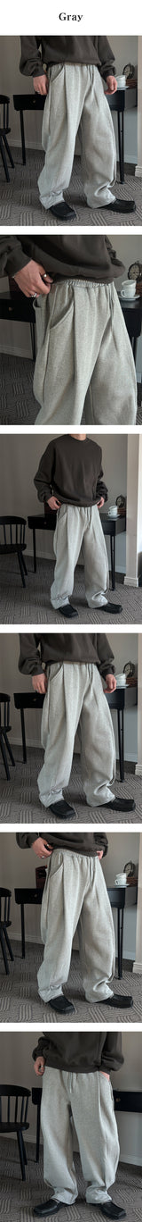 [Unisex] Dart hard cotton wide pants(2color)