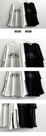 Resse Line Layered Long Sleeve T-Shirt