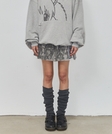 CAMO LAYERED WRAP SHORT SKIRT - KHAKI