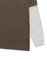 25FW DOUBLE LAYER ADLV LONG SLEEVE T-SHIRT COCOA