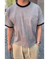 Crop pigment ringer tee