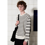 ARGYLE ELBOW STRIPE KNIT / IVORY