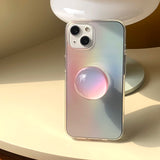 ピンクグラデーションフォーンケーススマホグリップセット