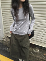 Double-Button Skirt