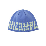 PomPom Logo Jacquard Beanie (Blue)