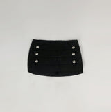 Trony button low-waist skirt (black)