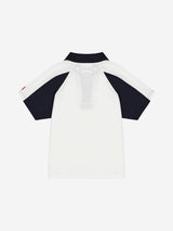 1/2 AUTHENTIC TABLE TENNIS TRAINNE TEE (WHITE/NAVY)