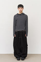 Kell Button Striped Hoodie