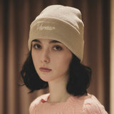VARZAR Chain Logo Natural Beanie / Beige