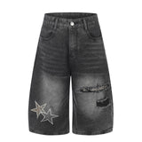 Rovi Star Patch Denim Shorts