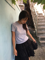 Textured midi skirt (3color)