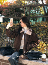 #スエードファーカラーバックルムスタン (3color)