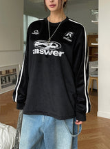 Aensseo ベルベットトラックオーバーTシャツ