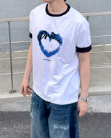 Blue Heart Ringer T-Shirt