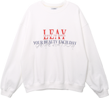 LEAYスウェット[ホワイト]