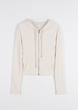 RIB SLIM HOOD ZIP-UP