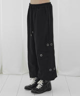 ビッグクロスアイレットスウェットパンツ (ブラック) F26QD980