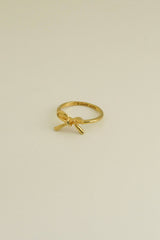 Teeny ribbon ring (Gold) 