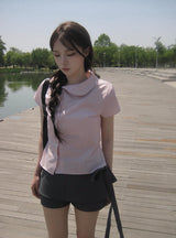 Micon Ribbon Strap Mini Skirt Pants