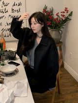 BR Crop V-neck Long Sleeve Knit + Tie Set (8color)