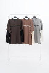 Kerr チェーン刺繍レイヤード半袖Tシャツ