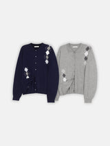 Peace Argyle Collar Cardigan