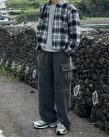 フェイドクロップチェックシャツ