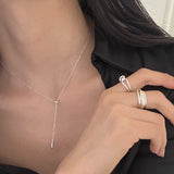 [92.5 silver] Tear drop necklace