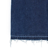 Washed denim shorts/dark-blue