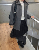 Lieun Quilting Frill Half Coat