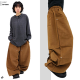 Real wide double-knee pocket pants