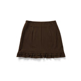 ピンストライプスカート_ブラウン