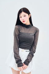 Stone logo high neck TEE