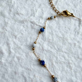 Blue Marble Bead Bracelet