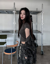 [U-BASIC] Our Cap Sleeve Crop Short Sleeve